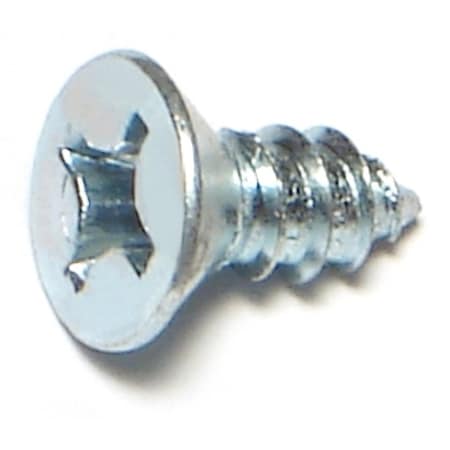 Midwest Fastener Sheet Metal Screw, #12 x 1/2 in, Zinc Plated Steel Flat Head Phillips Drive, 100 PK 03029